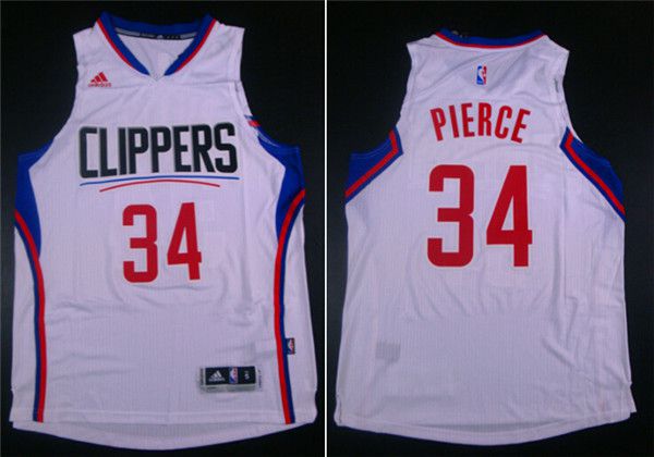 Men Los Angeles Clippers #34 Pierce White Adidas NBA Jerseys